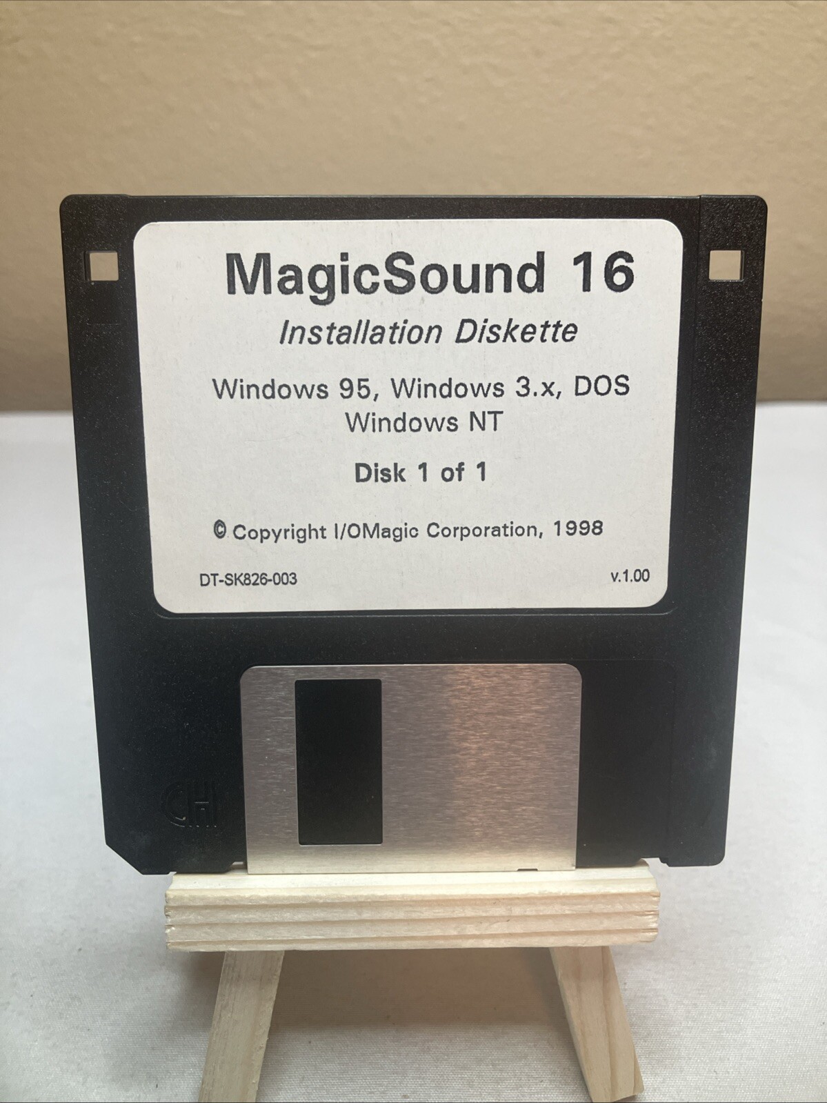Vintage 1998 Magic Sound 16 I/O Magic Drivers 3.5" Floppy Disk Windows 95/3.X/NT