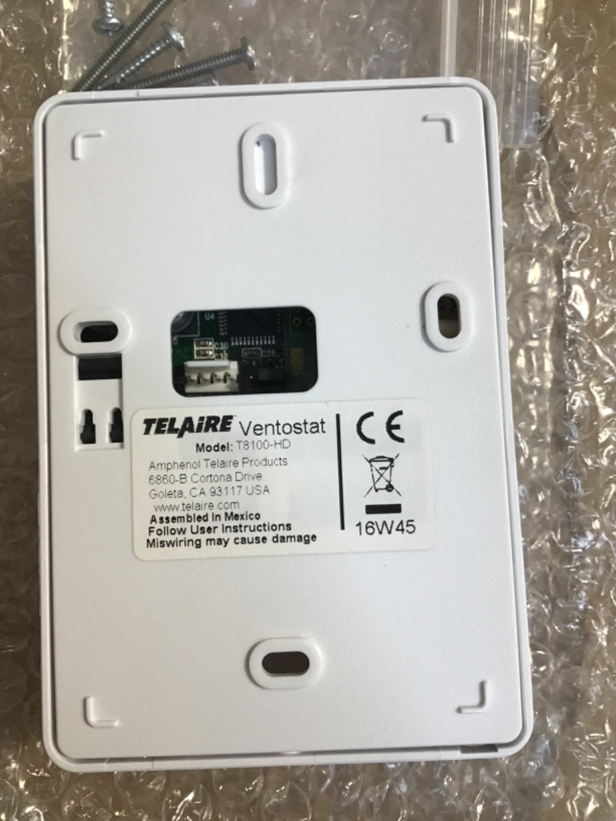 TELAIRE VENTOSTAT T8100-HD WALL MOUNT CO2 VENTILATION CONTROLLER NEW IN BOX