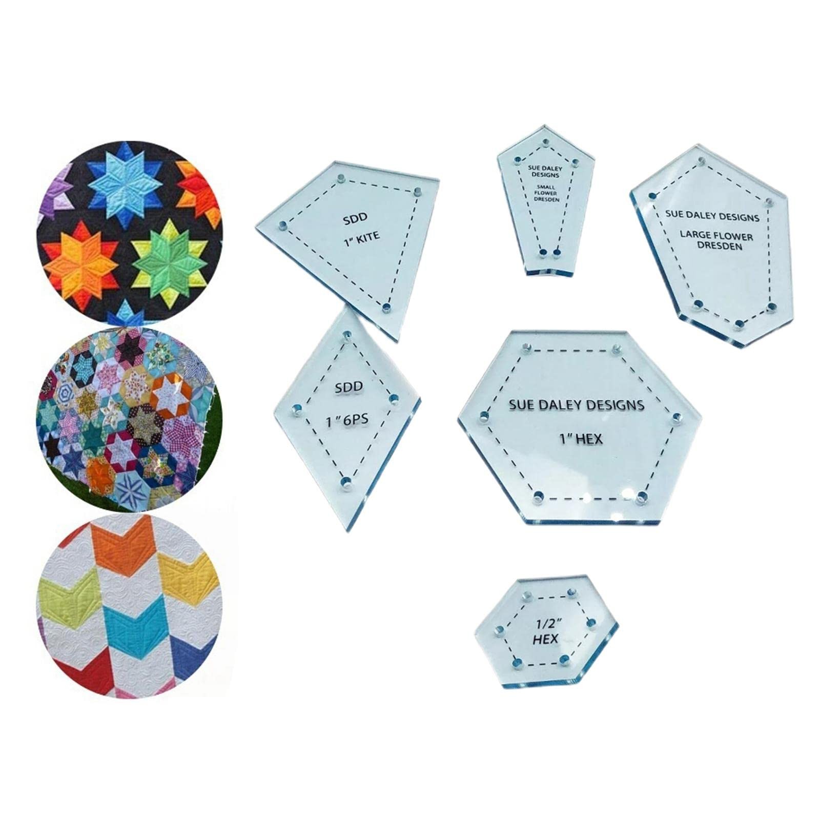 Assorted Acrylic Templates 300 PCS for Quilting Patchwork Sewing Craft