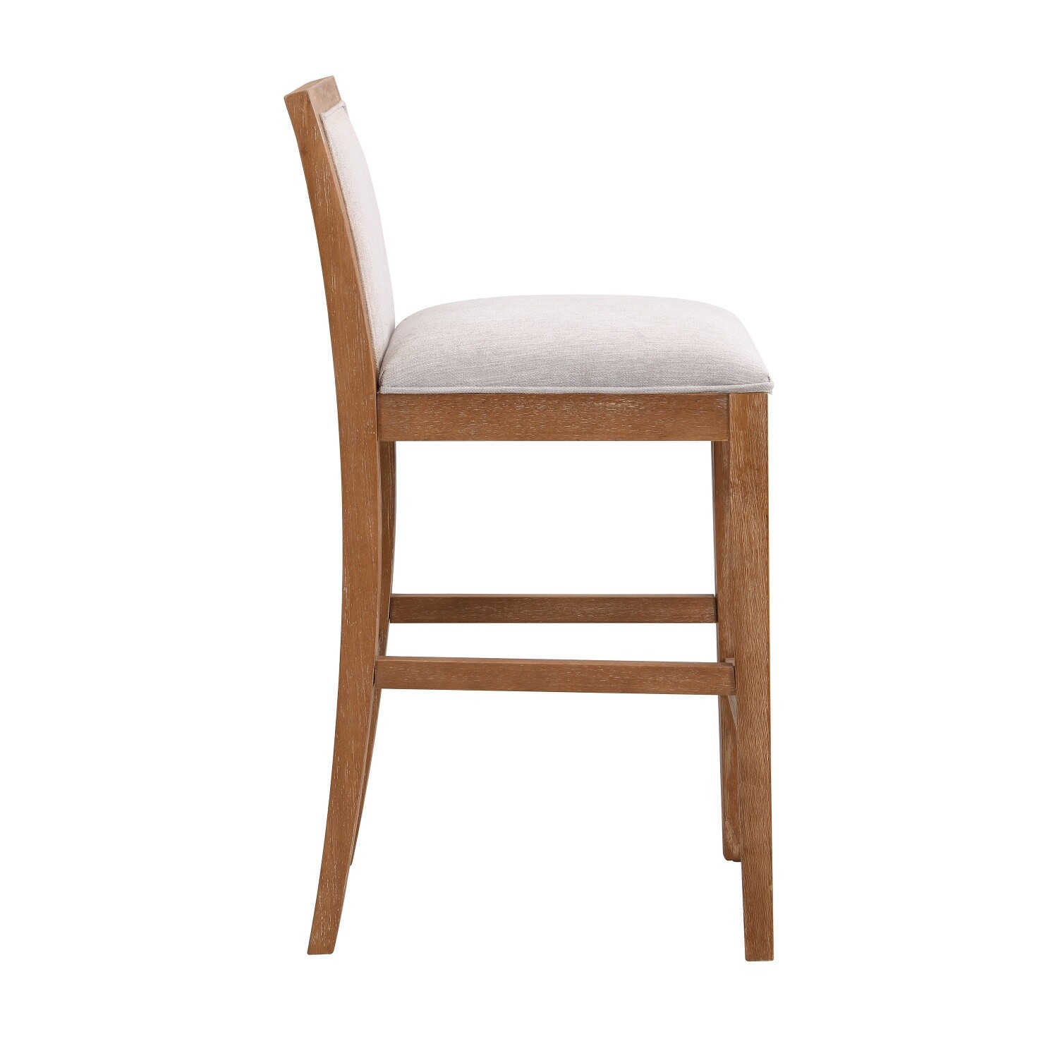 Set of 2 Wooden Bar Stools Upholstered Bar Chair Counter Height Dining Chairs