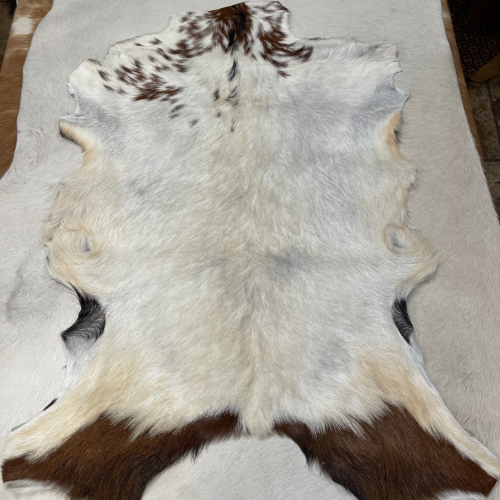 Avetco Real Goatskin Rug Exotic Tone #15 - Size 34-36" x 20-22"