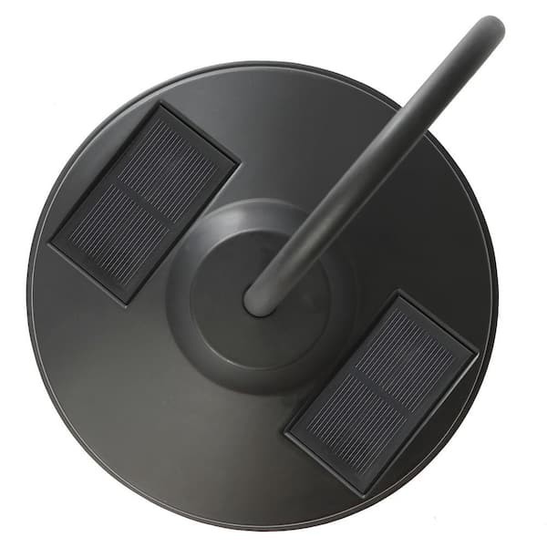 Hampton Bay Covington Solar Black Outdoor LED Shepherd Hook Path Light 4 Pack