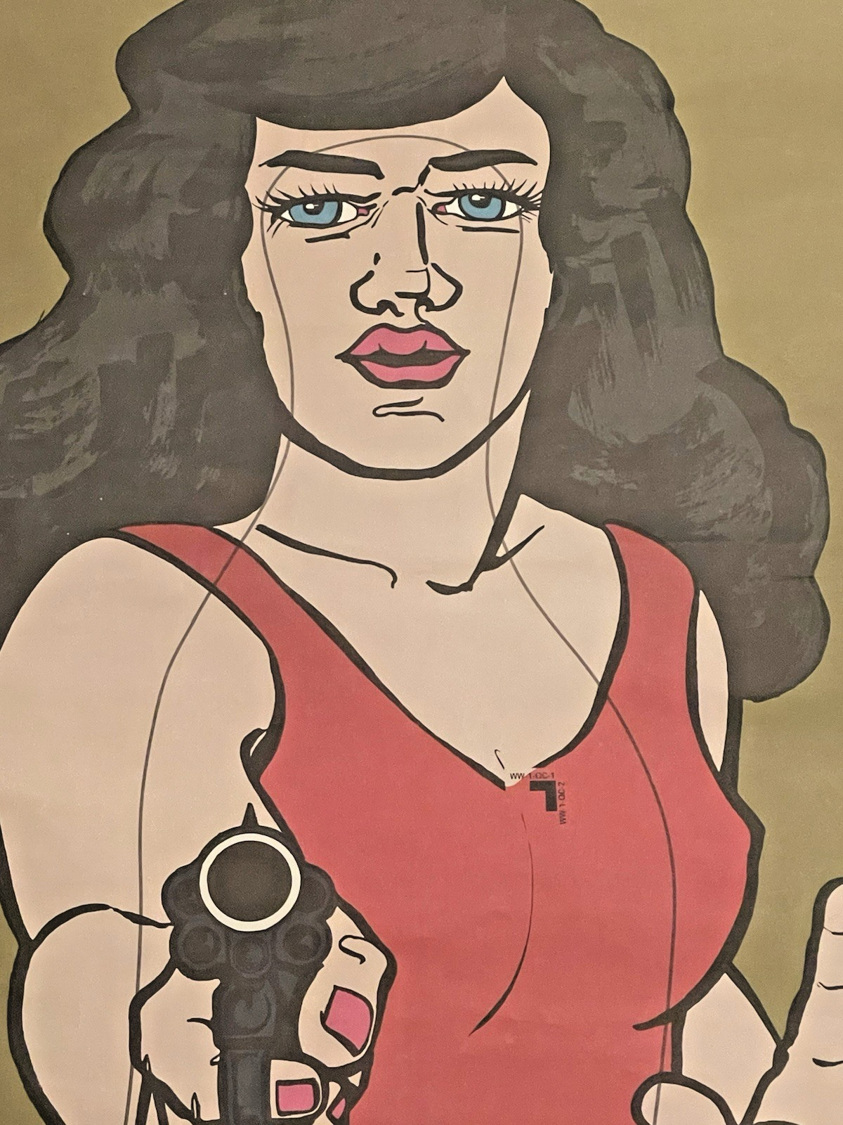 Rare 1974 ATS Quik Slip Bad Girl Pistol Police Target Poster Hot Female Shooter