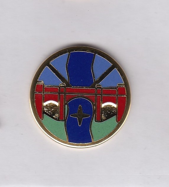 US Army 1st Transportation Agency crest DUI badge clutchback c/b G-23