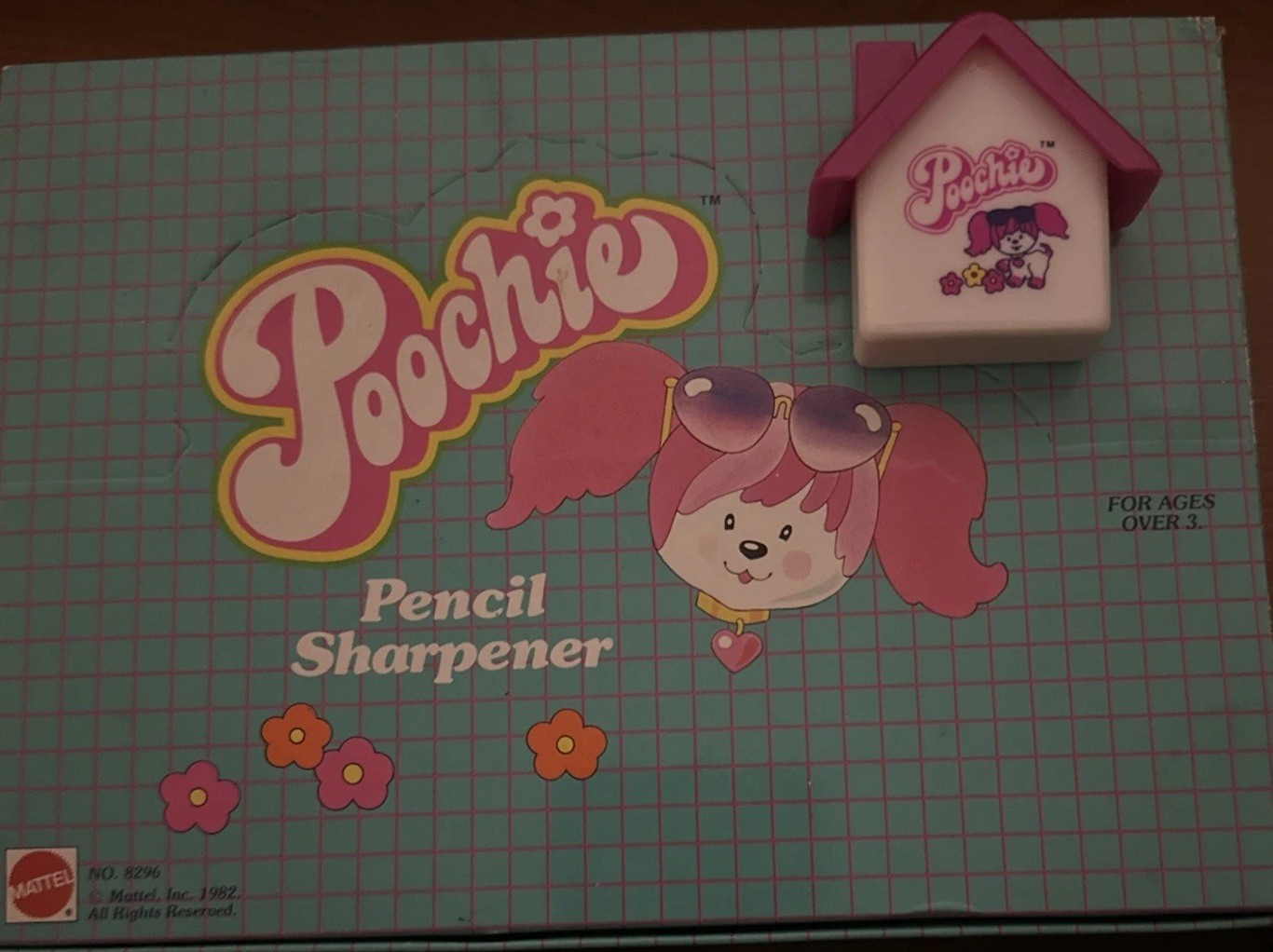 Poochie Pink Poodle Dog Vintage 1982 Sharpener School Supplies NOS never used