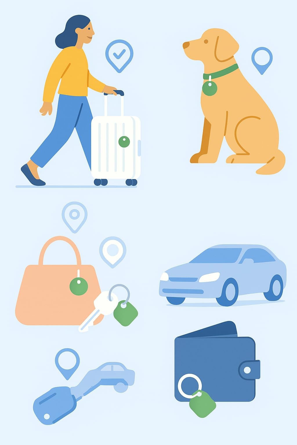 Android Compatible Air Tracker Tag - Tags for Phones, Black