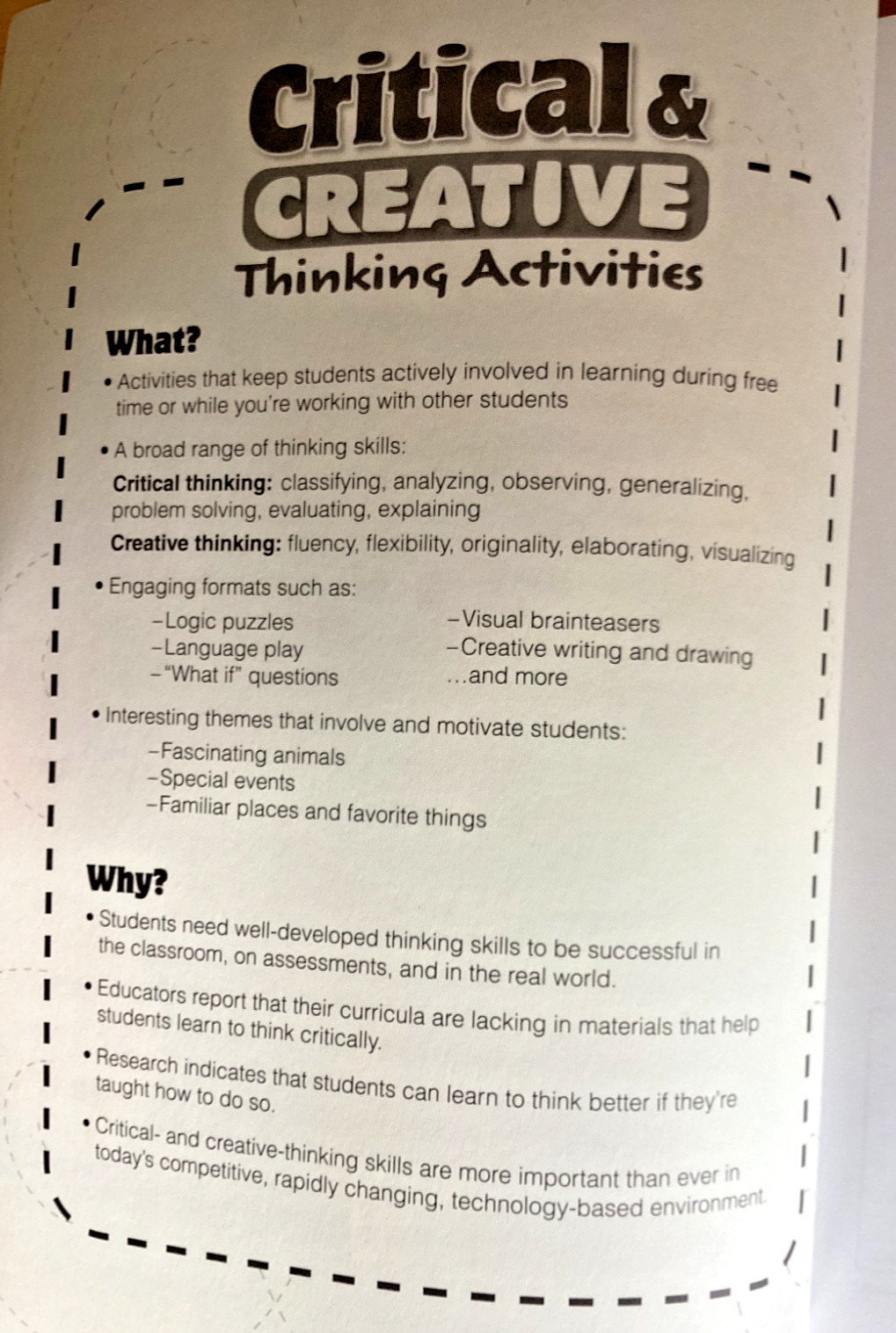 EVAN-MOOR 6 SKILL SHARPENERS GEOGRAPHY & CRITICAL/CREATIVE THINKING ACTIVITIES
