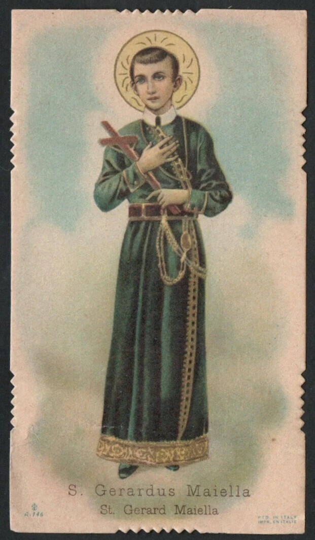 Holy card antique de San Gerardo Mayela image pieuse santino estampa