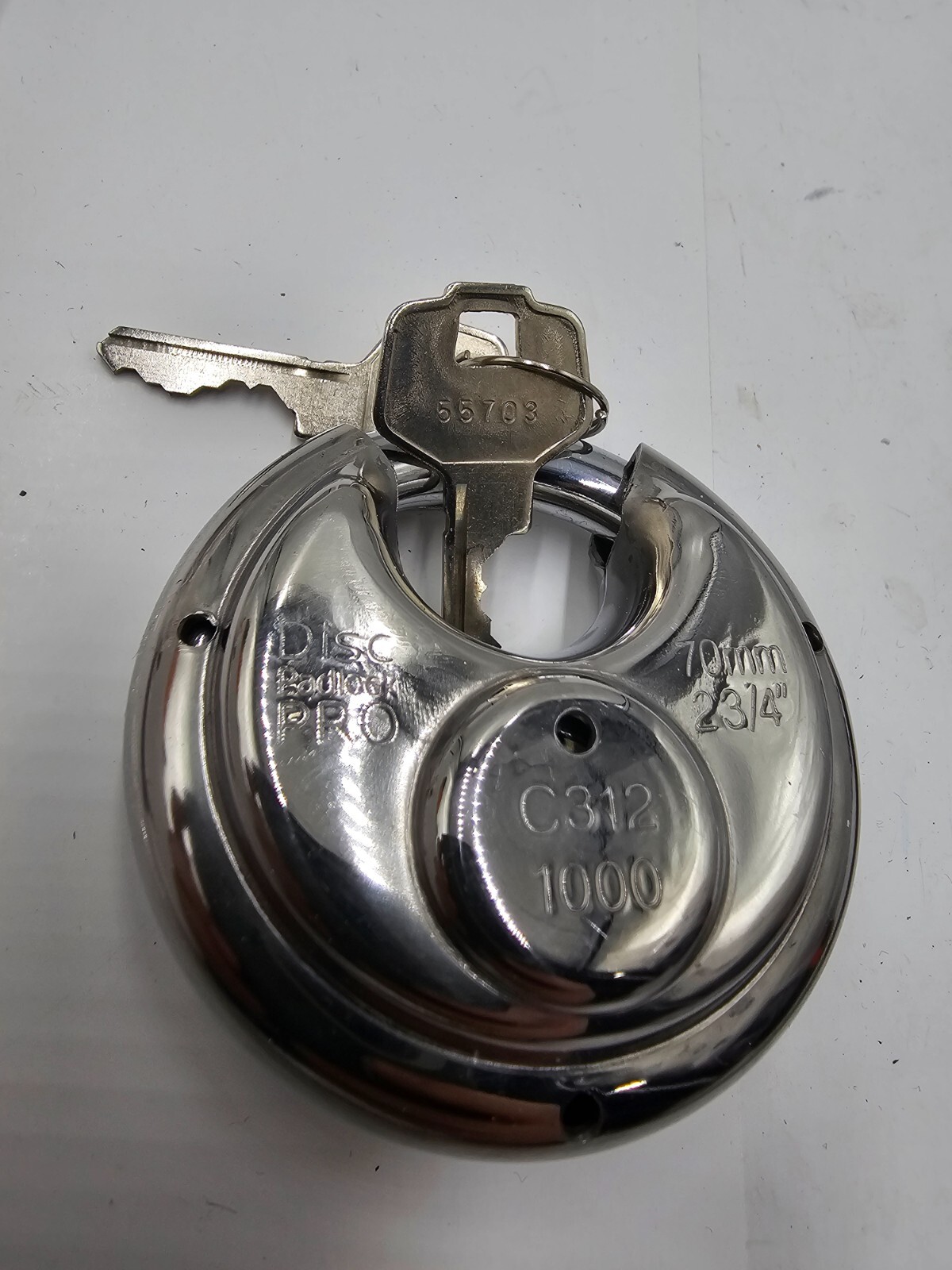 (QTY 2) Public Storage 70mm Maximum Security Disc Lock Item # 127