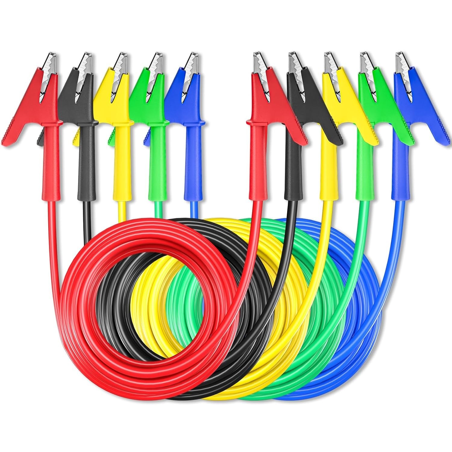 Alligator Clips Leads 5PCS - 16.4ft Copper Cable