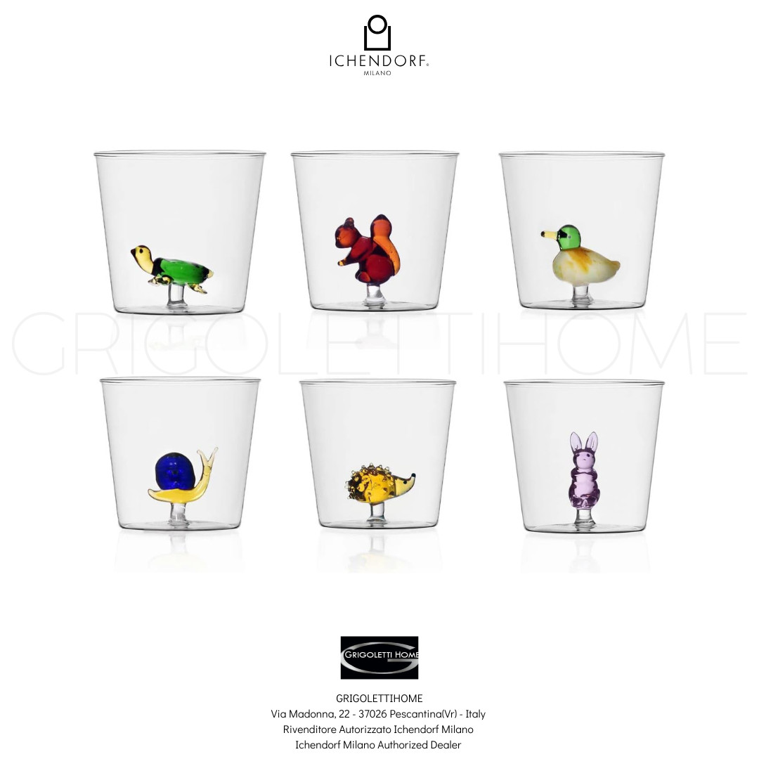Ichendorf Milano Animal Farm Set Of 6 Tumblers Glass 35 cl Dishwasher Safe