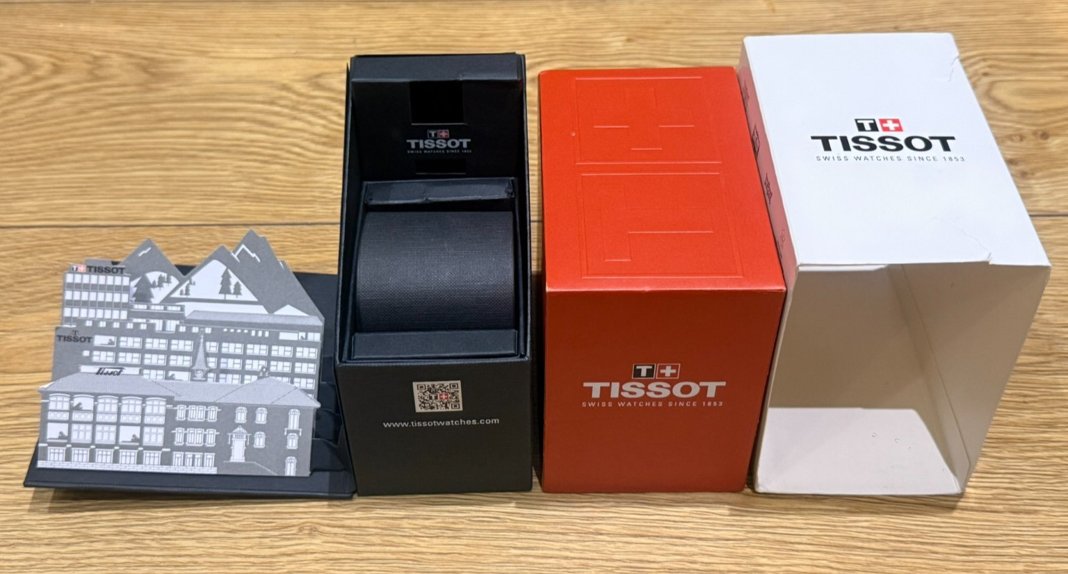 Genuine Original Current Tissot Swiss Deployant Watch Box Complete with Sleeve