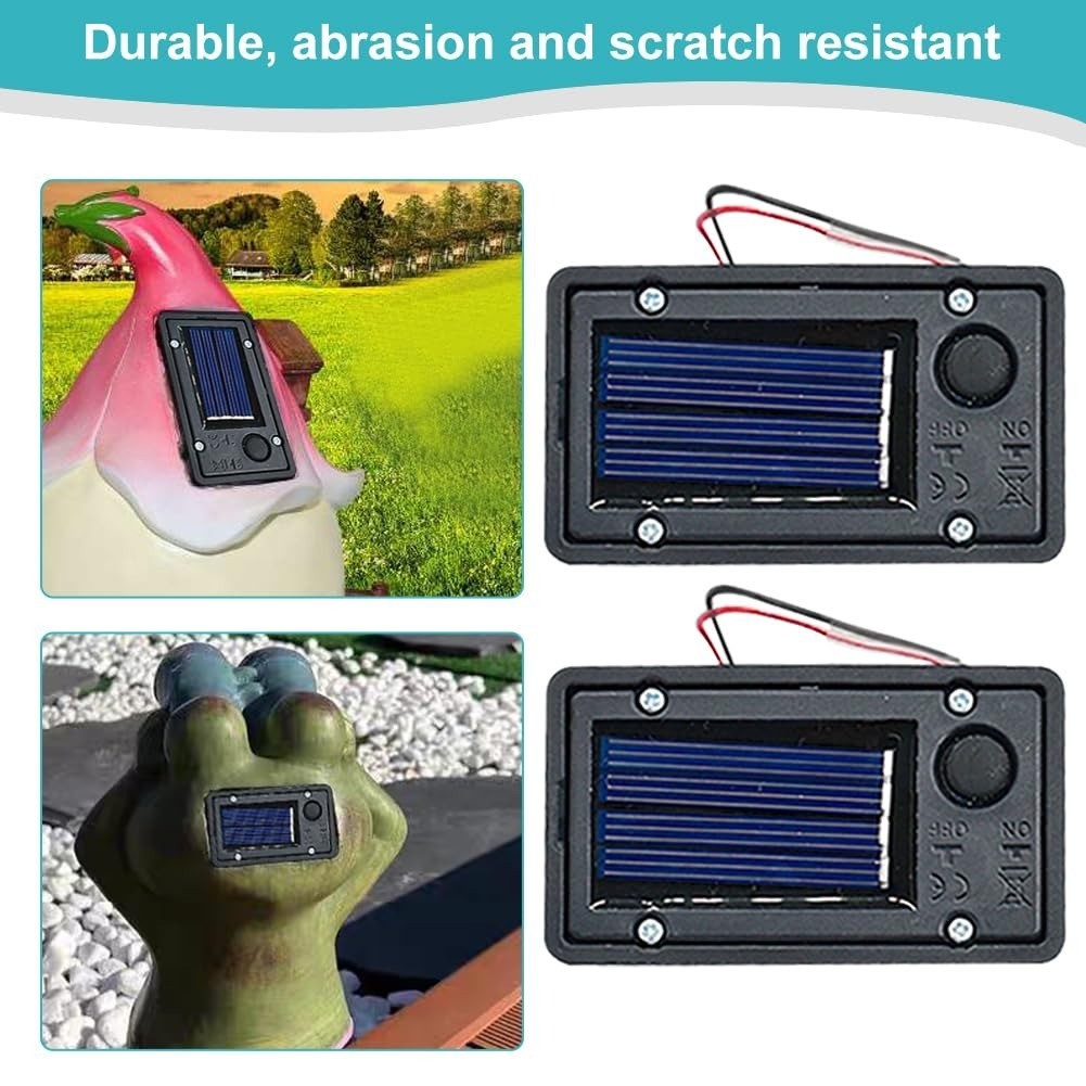 Solar Light Replacement Top 2-Pack, Waterproof Battery Box & LED Insert for Outd