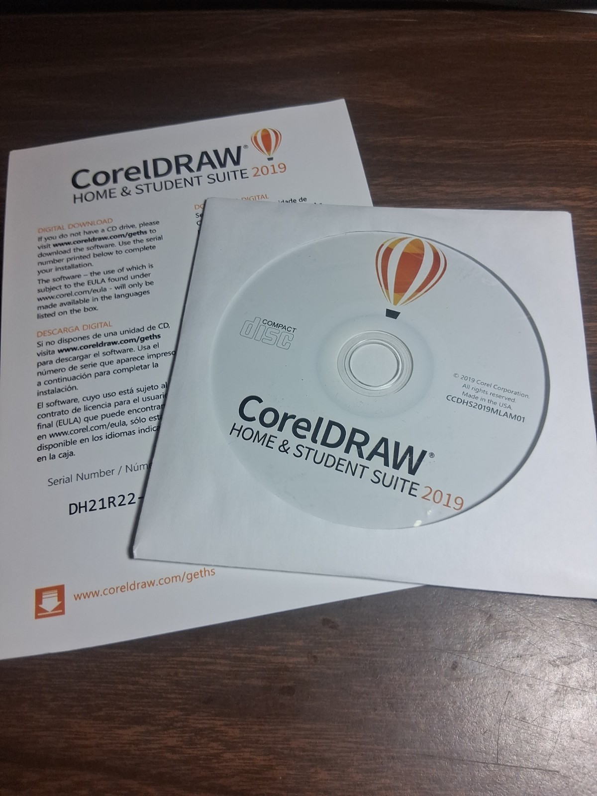 Corel Draw Home & Student Suite X5 (2019, 1-Disc) Windows Software w/ Serial