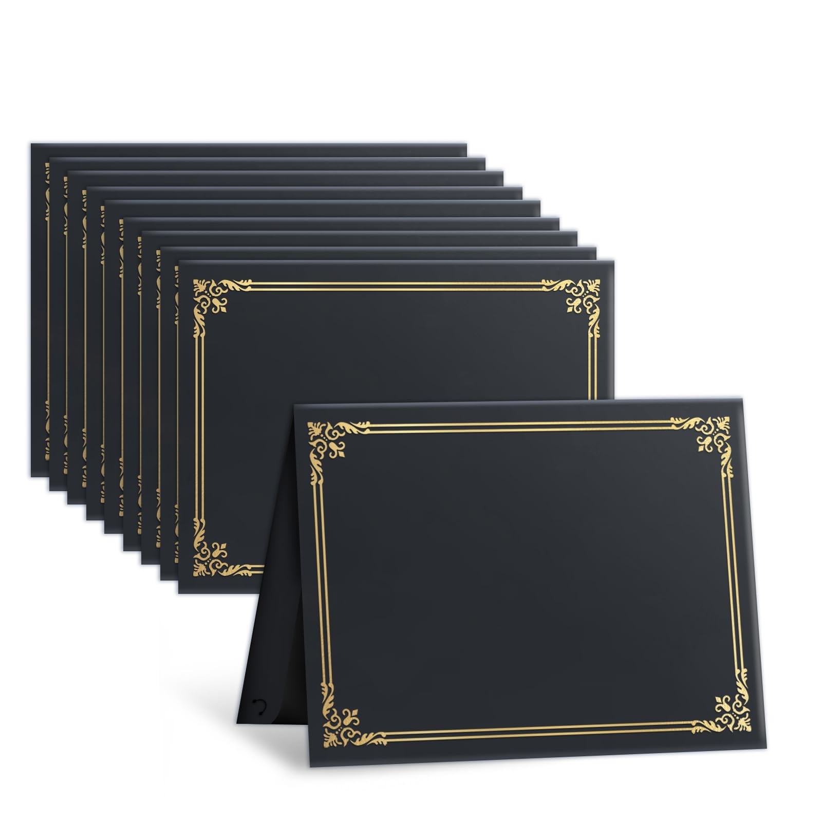 Cubiertas para certificados, cubierta de cartón negro diplomas portacertificados