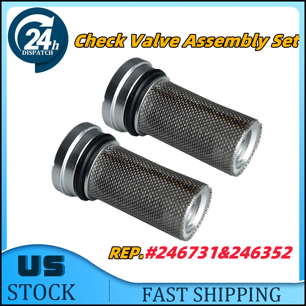 For Fusion Air Purge Spray Gun Check Valve Assembly 2Set 246731 246352