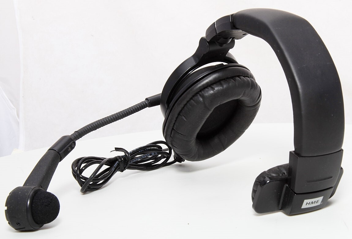 HME ClearCom HS25 Single Muff Intercom Headset With Dynamic Mic & Mini Din Plug