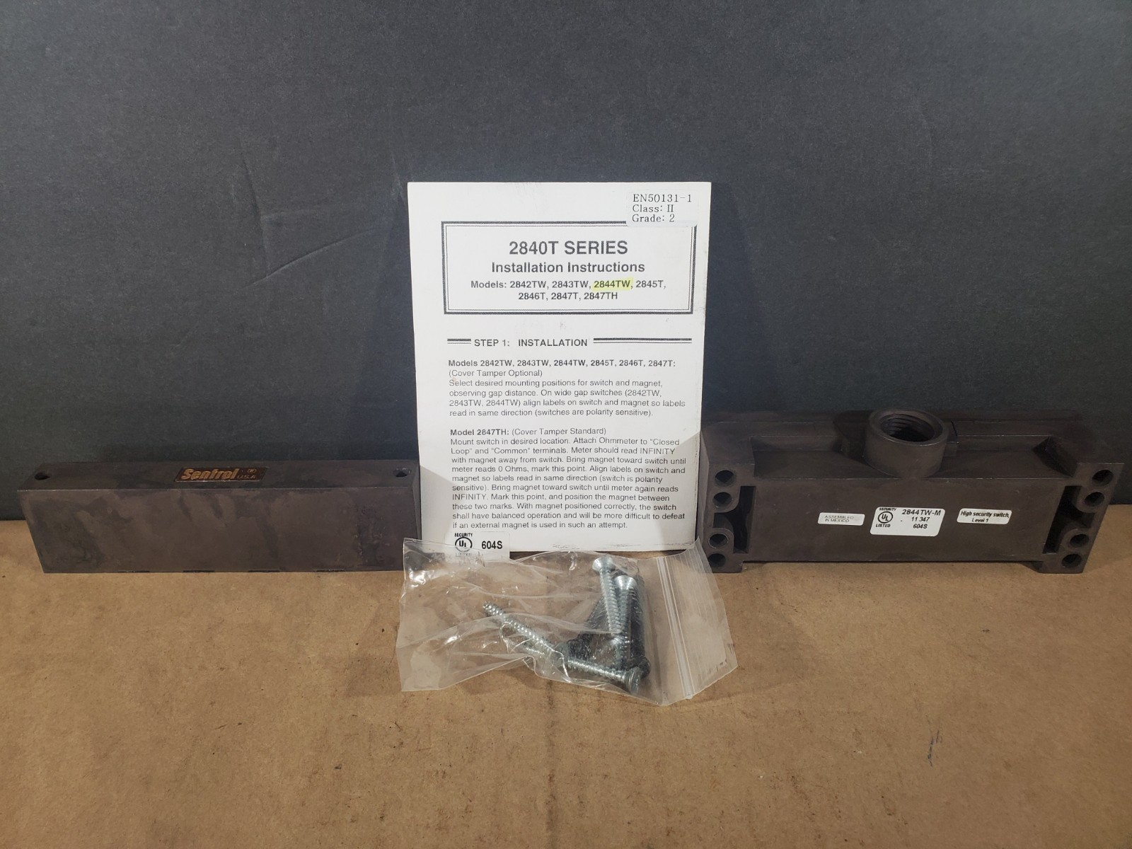 Sentrol 2844TW-M Magnetic Door Contacts 2840T Series New Open Box