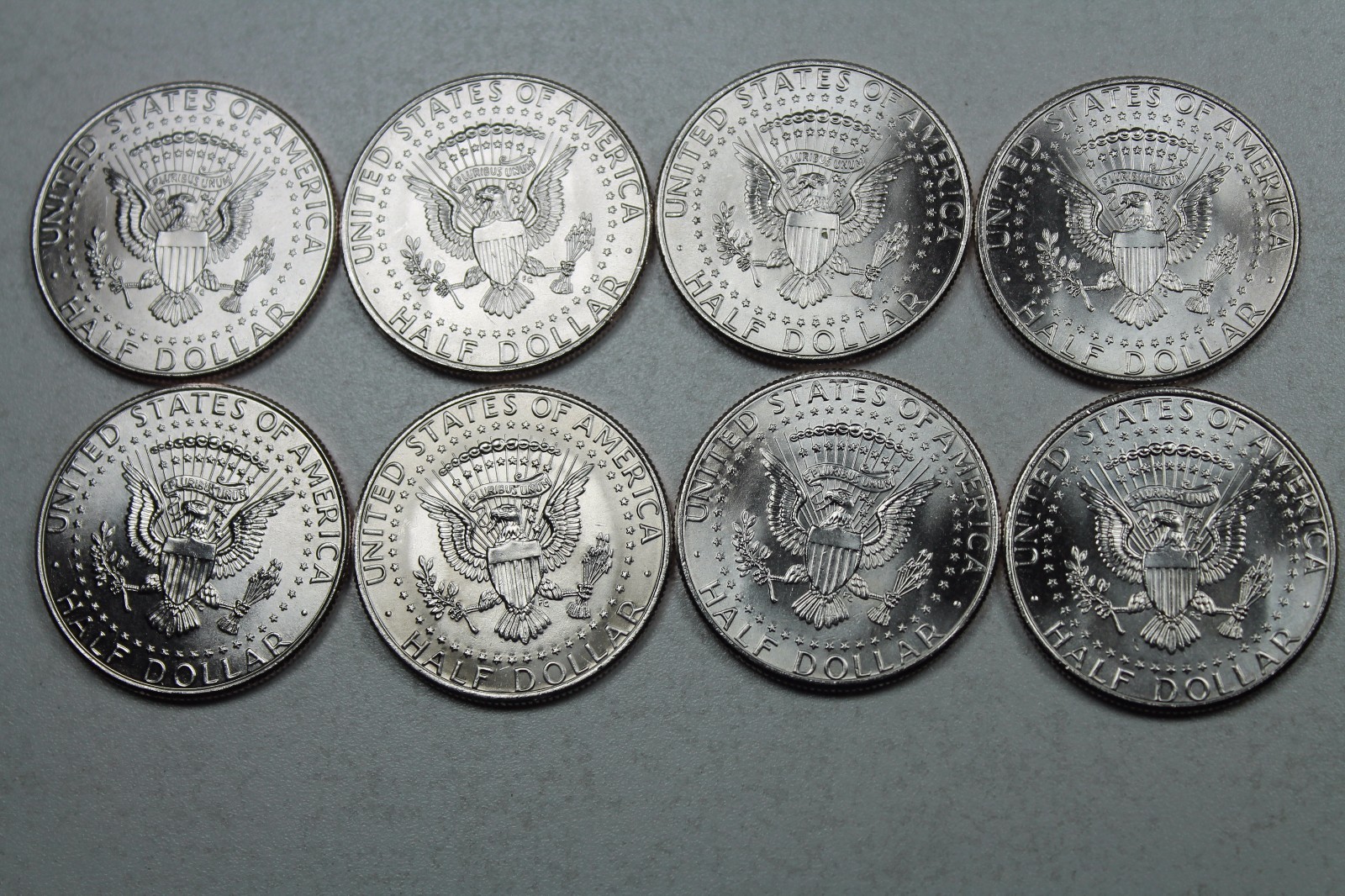 2014 2015 2016 2017 P & D Kennedy Half Uncirculated Mint roll Set 2014-2017