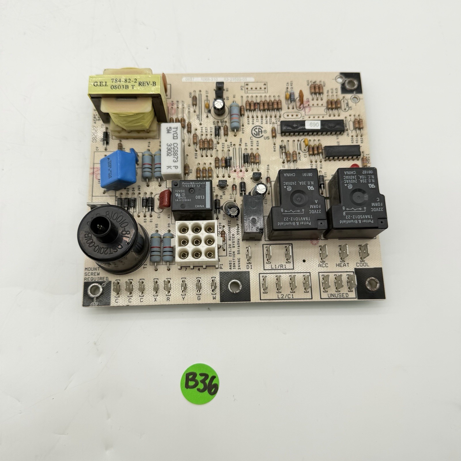 Rheem Ruud 62-23599-03  Circuit Control Board 1068-310   used