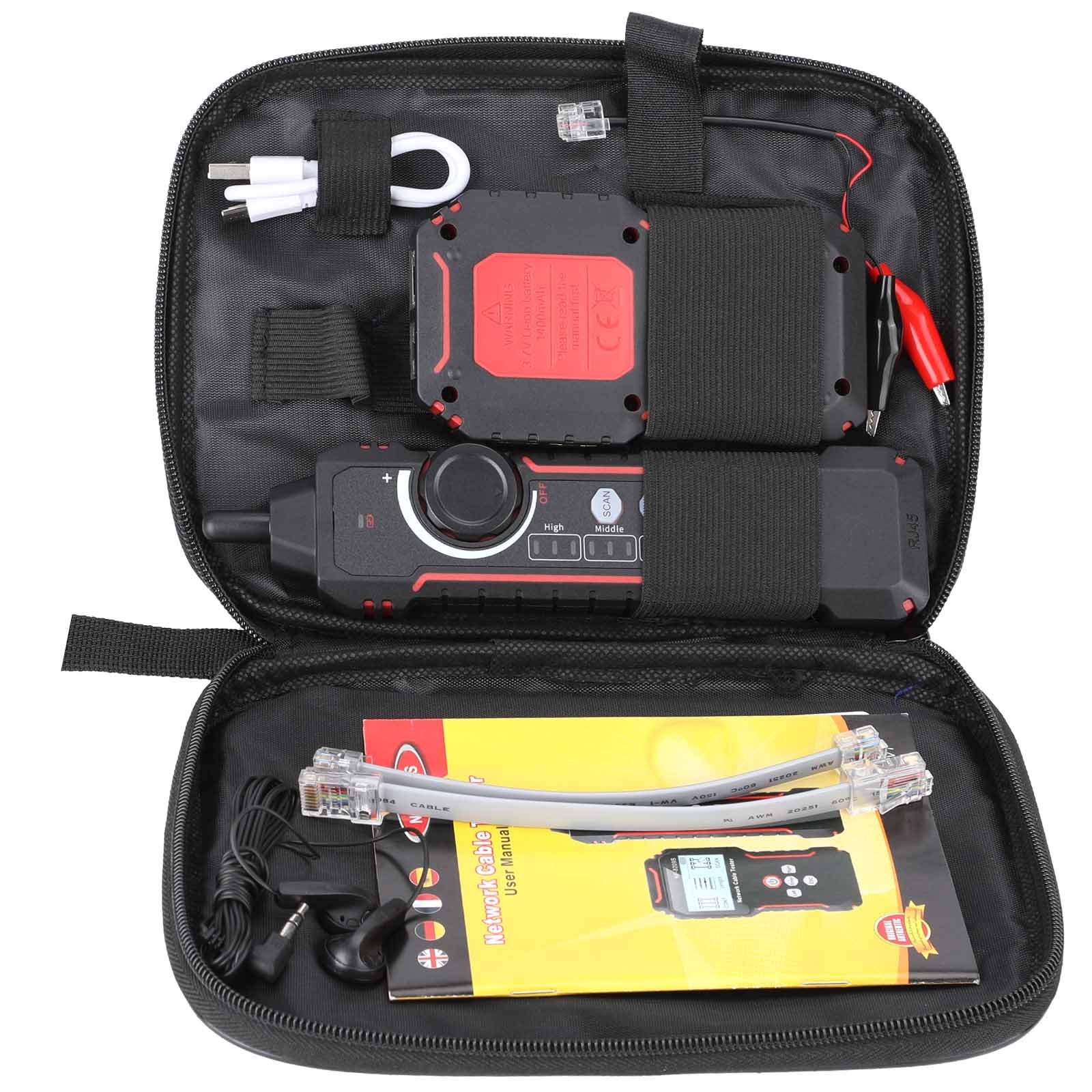 NF-8209S Network Cable Tester Ethernet Cable Tester with CAT5, CAT6 Line Tracer