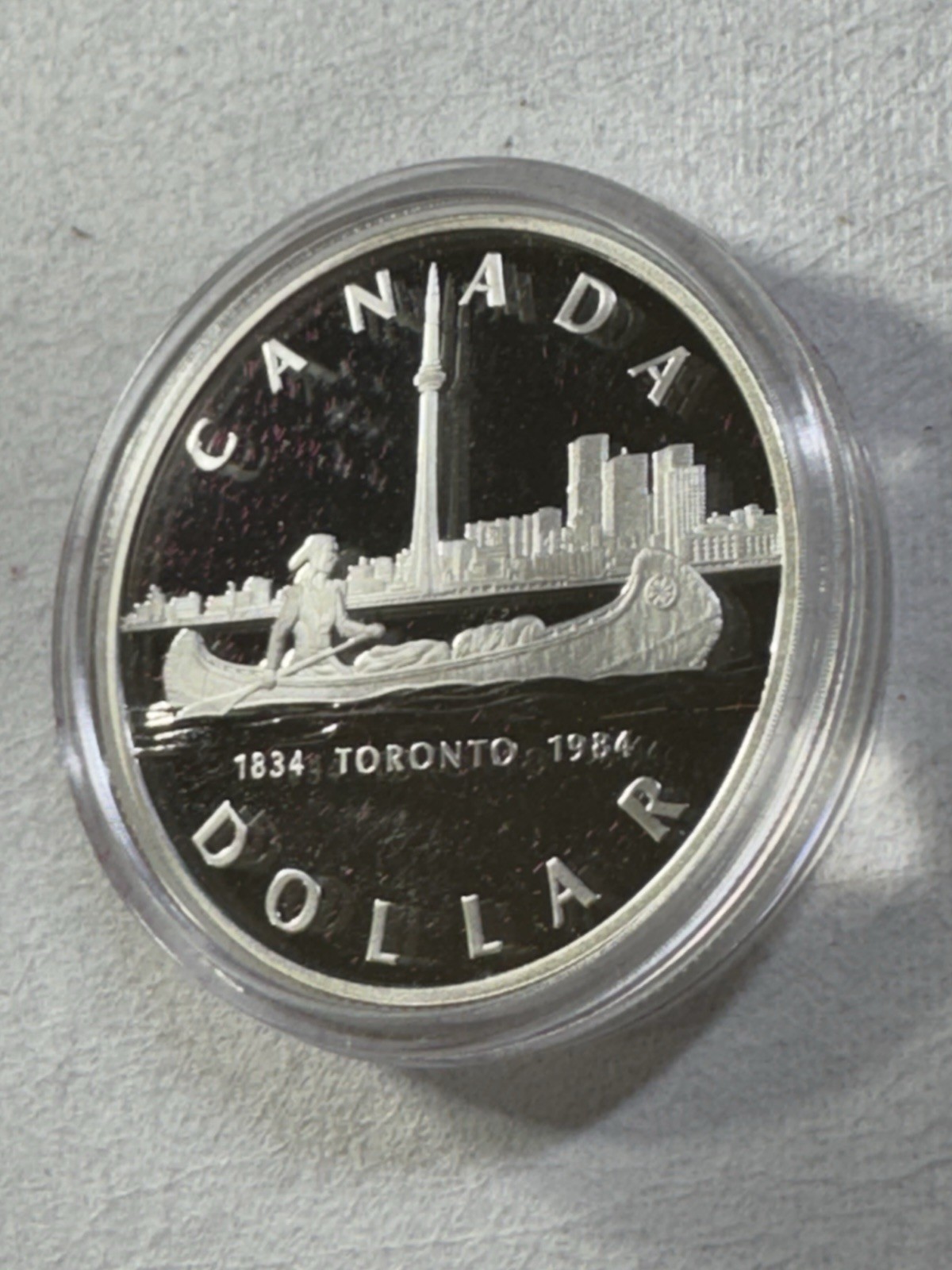 1984 Canada 1 Dollar Silver Proof Coin Toronto