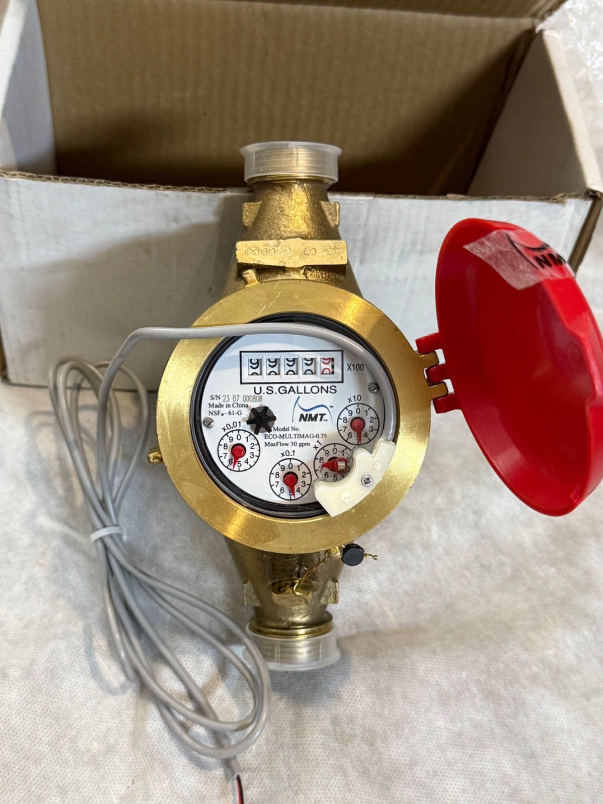 Norgas NMT ECO MultiMag 0.75 (3/4 inch) brass water meter 3629502