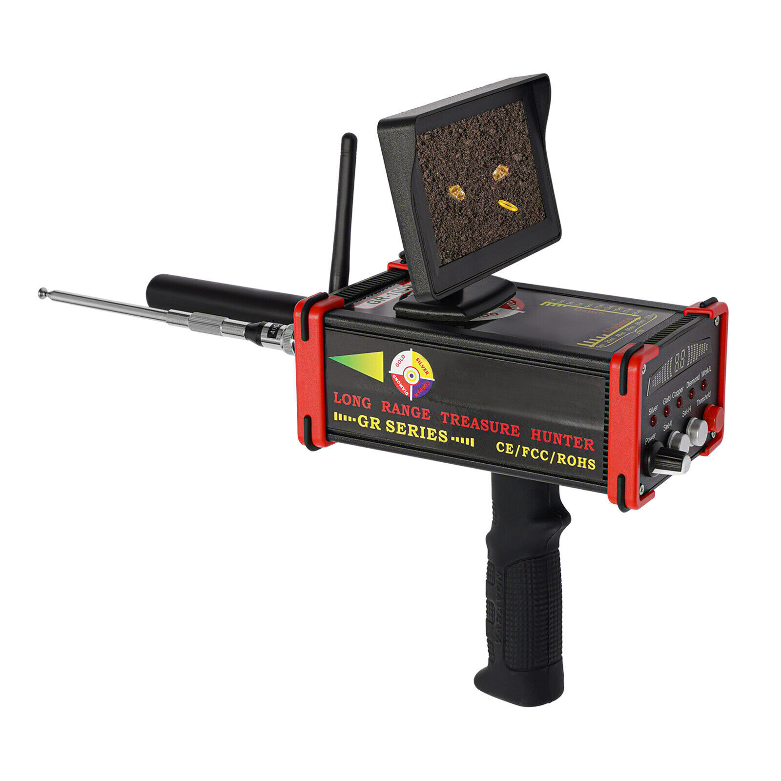 Long Range Gold Metal Detector Treasure Hunter Gold Finder Handheld 1000M+Screen