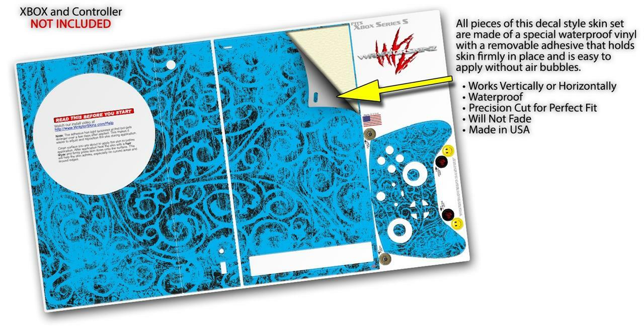 Skins XBOX Series S Console Controller Folder Doodles Blue Medium