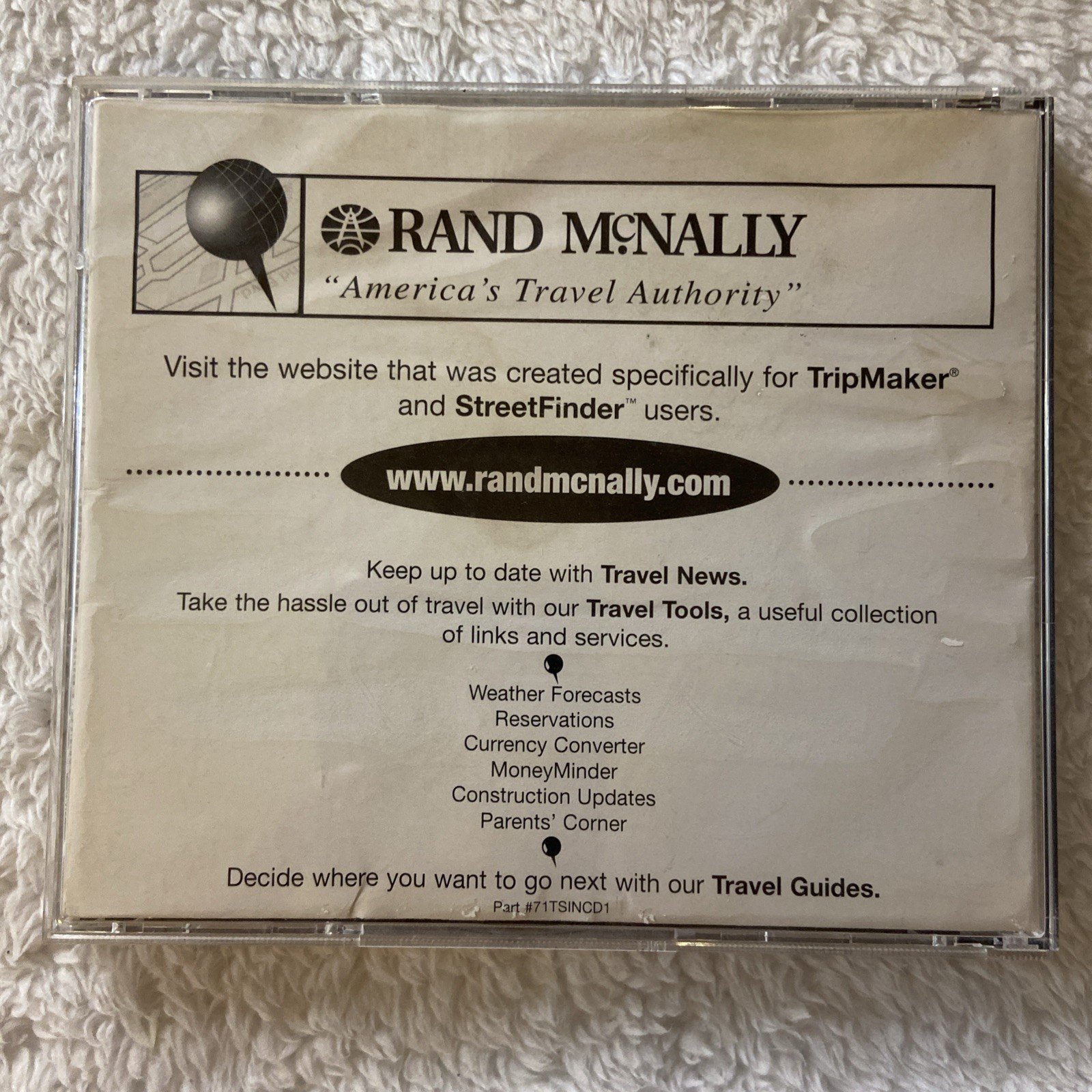 Rand McNally Trip Maker 1998 Edition Users Guide PC Computer Software Vintage