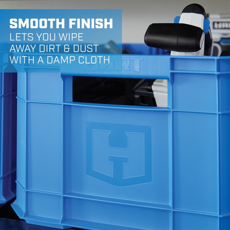 Durable Stackable Plastic Utility Crate W/ Ergonomic Handles Home Storage New