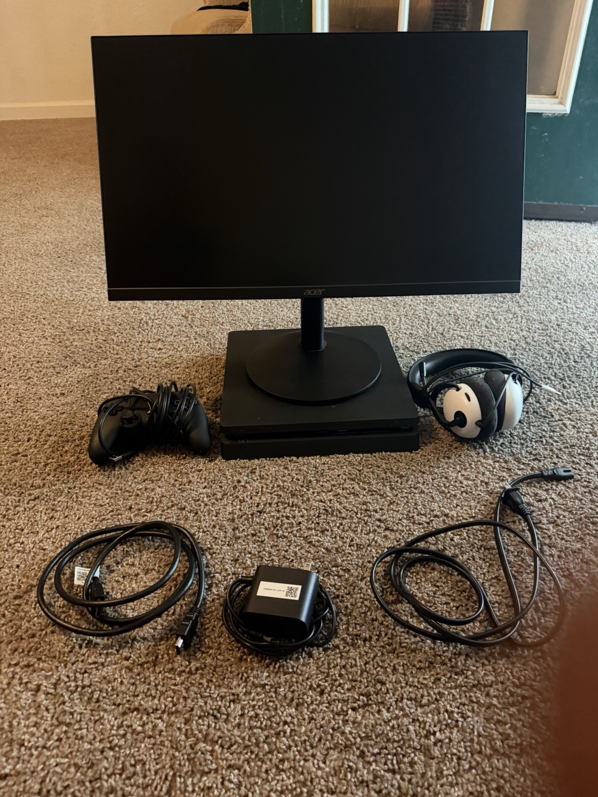 Sony PlayStation 4 Slim Console Bundle w/ Controller, Headset, USB & Power