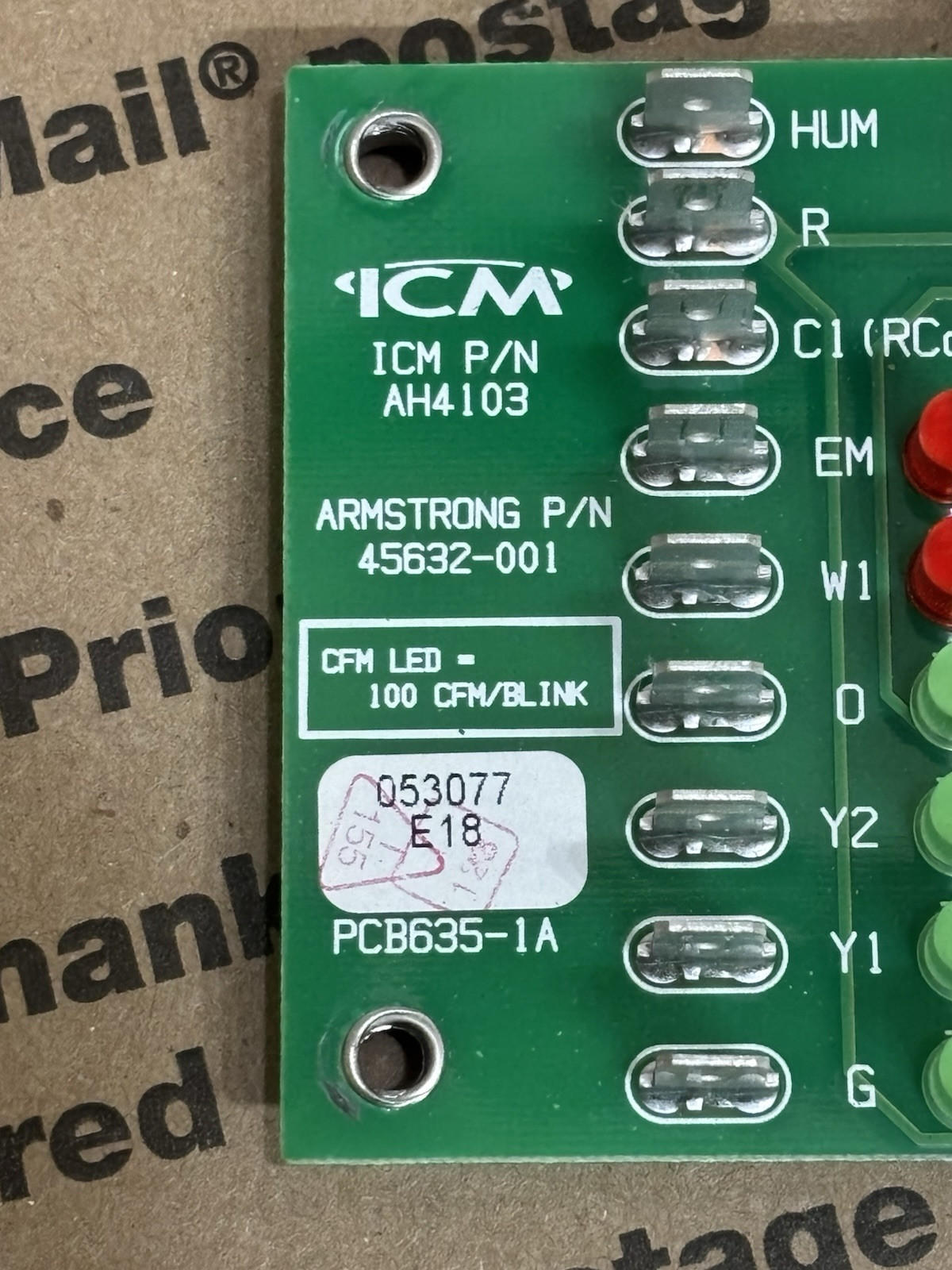 Armstrong 45632-001 ECM Blower Control Board ICM AH4103 PCB635-1 🔥Checked
