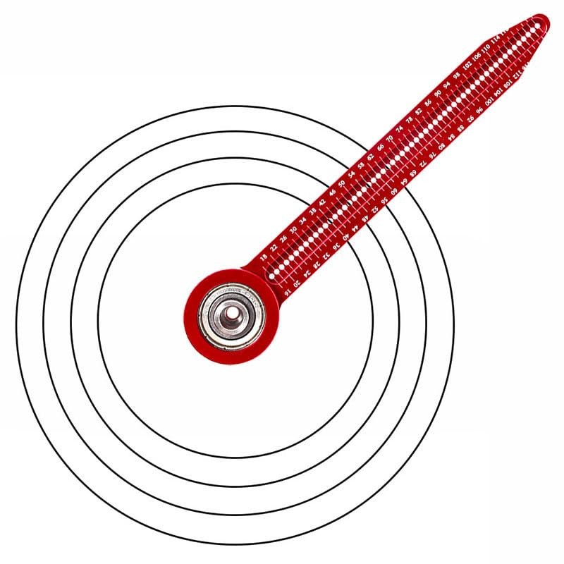 TRUTOPWAY Circle Maker Compass, Woodworking Compass 1 Count (Pack of 1), Red