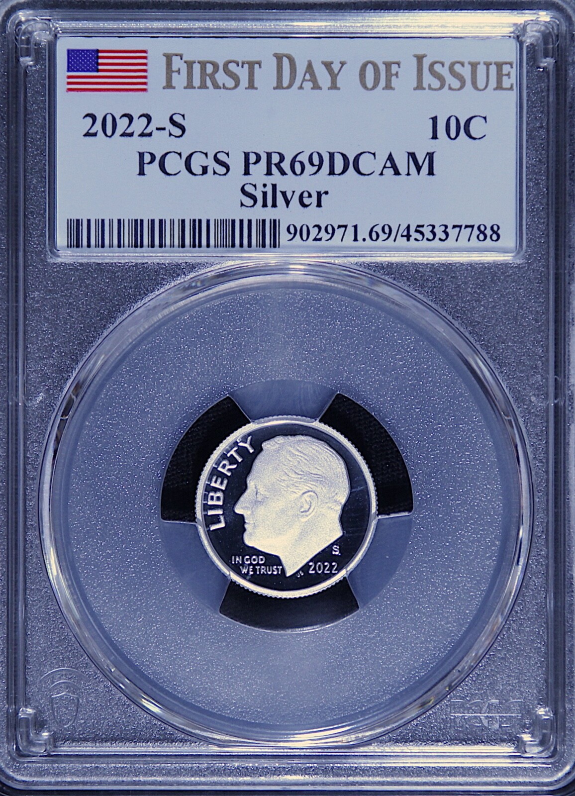 2022 S SILVER ROOSEVELT 10C PCGS PR69 DCAM FDOI Silver Proof Set