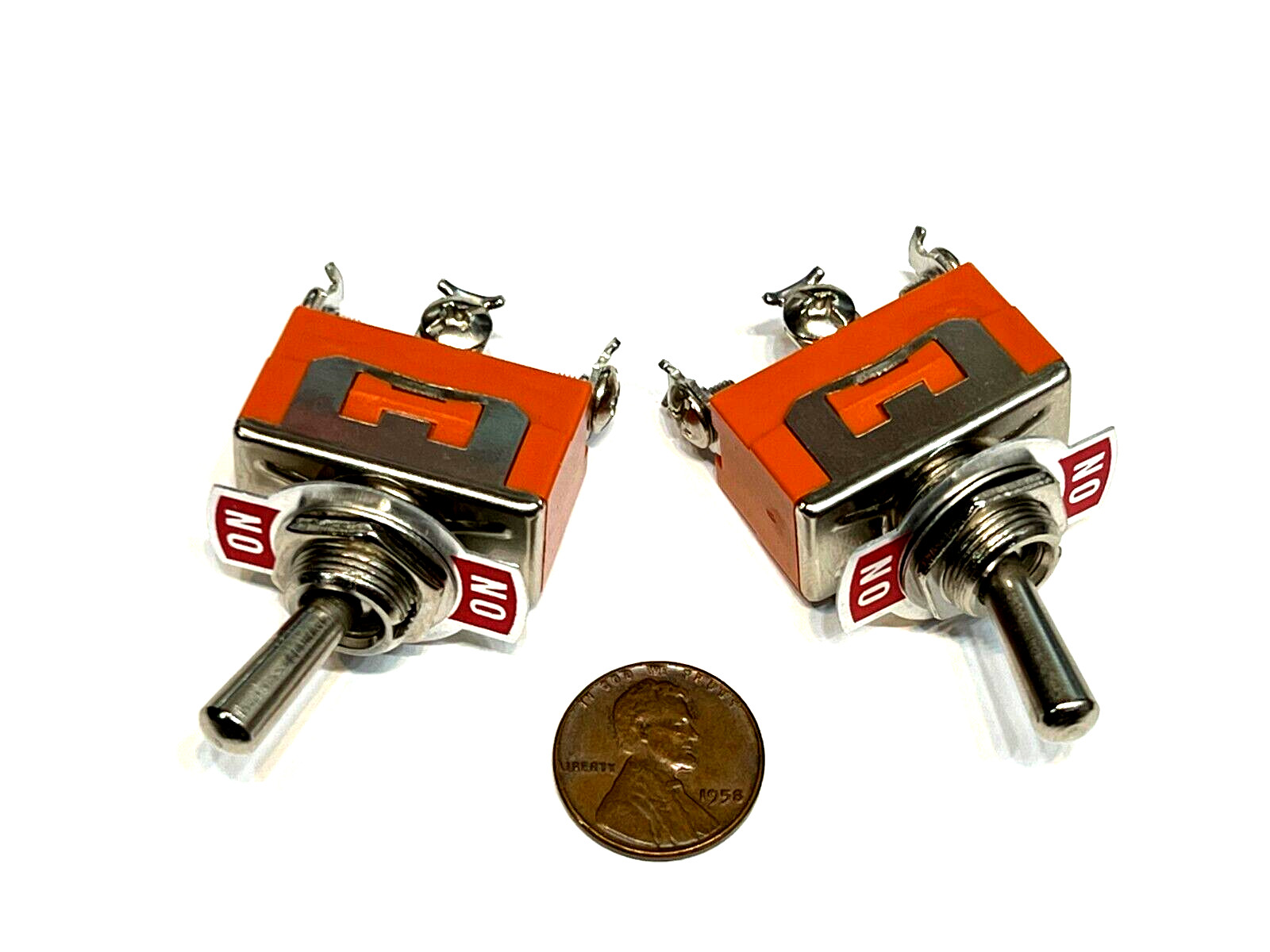 2 x Latching Toggle Switch 3-Pin 2 Position ON-ON SPDT 15A on/on E37