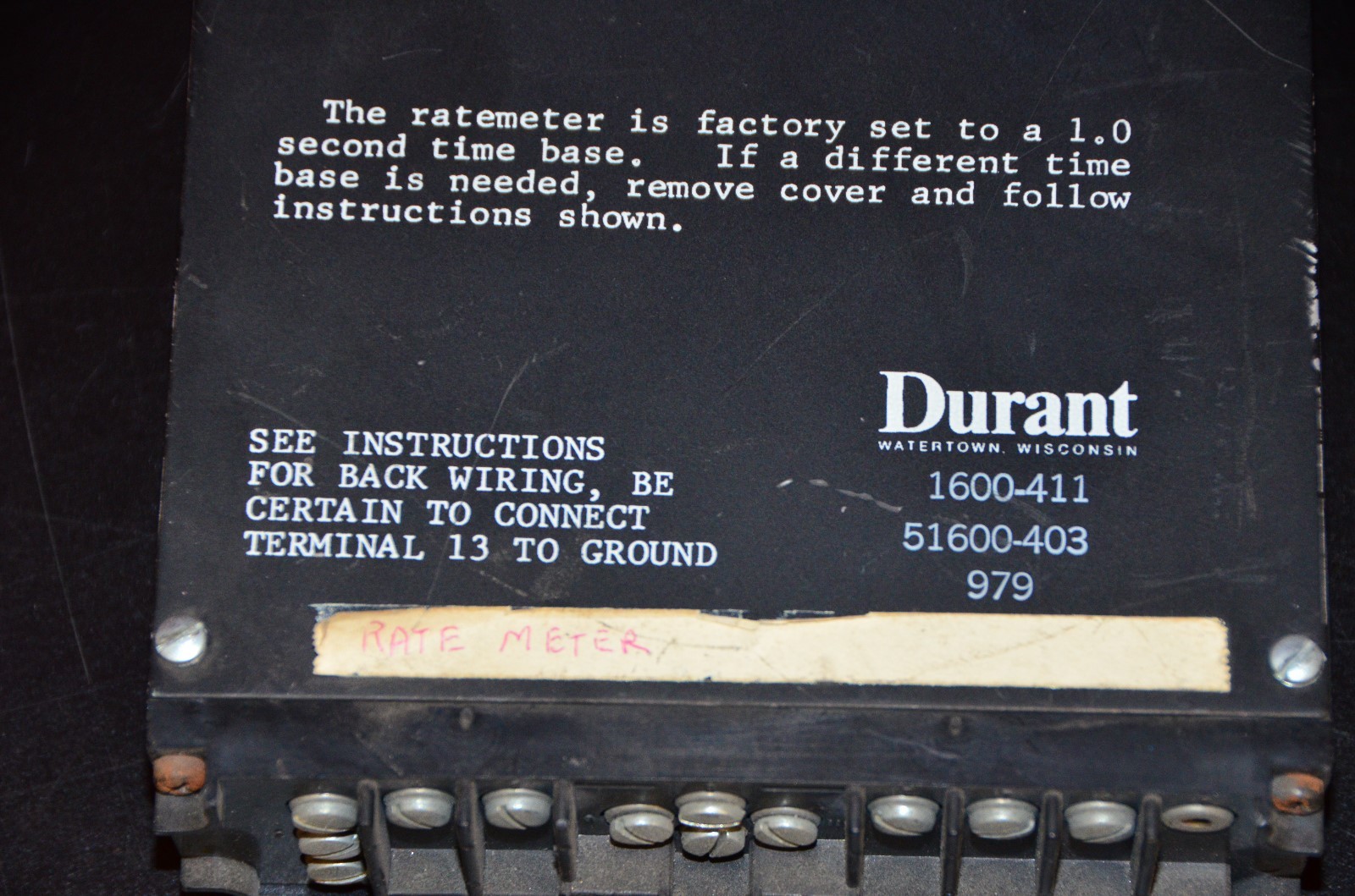 Durant Solid State 1600-411 Ratemeter