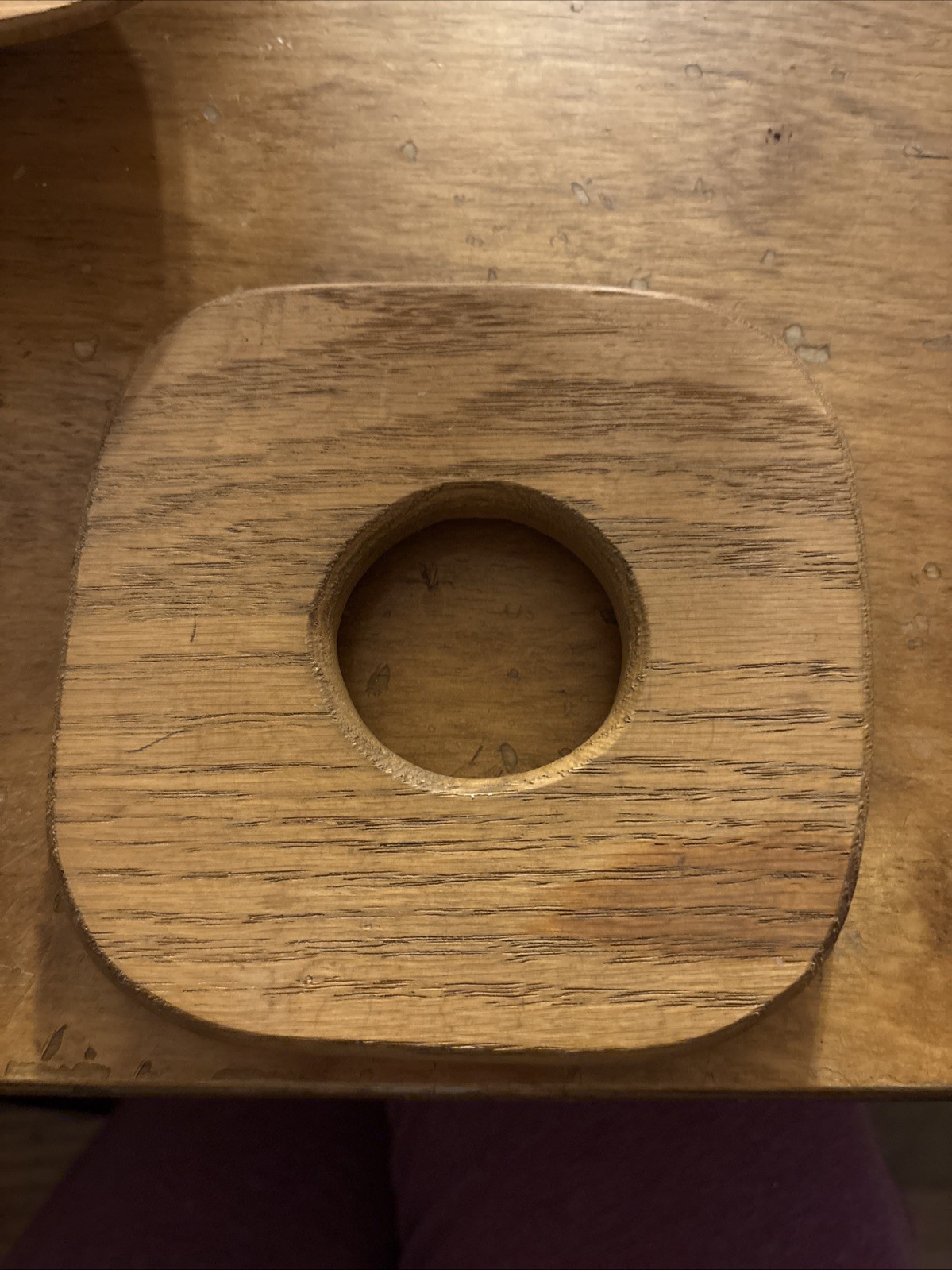 Wood Basket Lid With Hole 5.5” Tissue Holder Lid