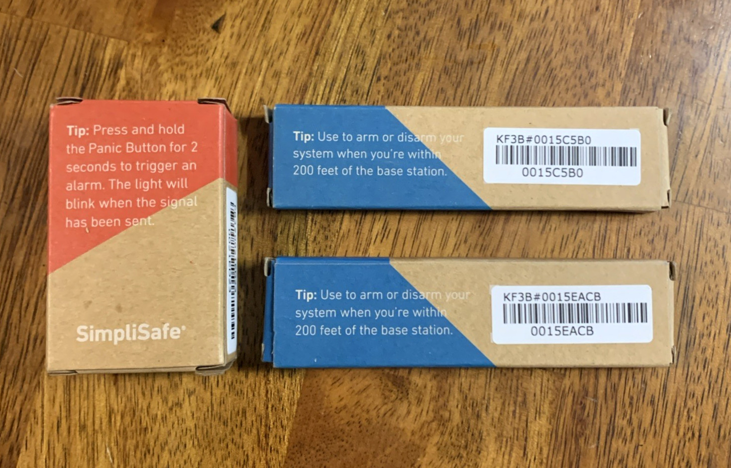 SimpiSafe 1 Panic Button (PB3) 2 Key Fobs (KF3B)