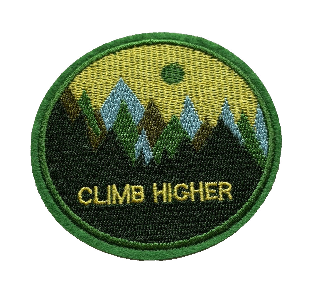 USA - 3” "Climb Higher" Embroidered Hiking Patch- FREE US Shipping!