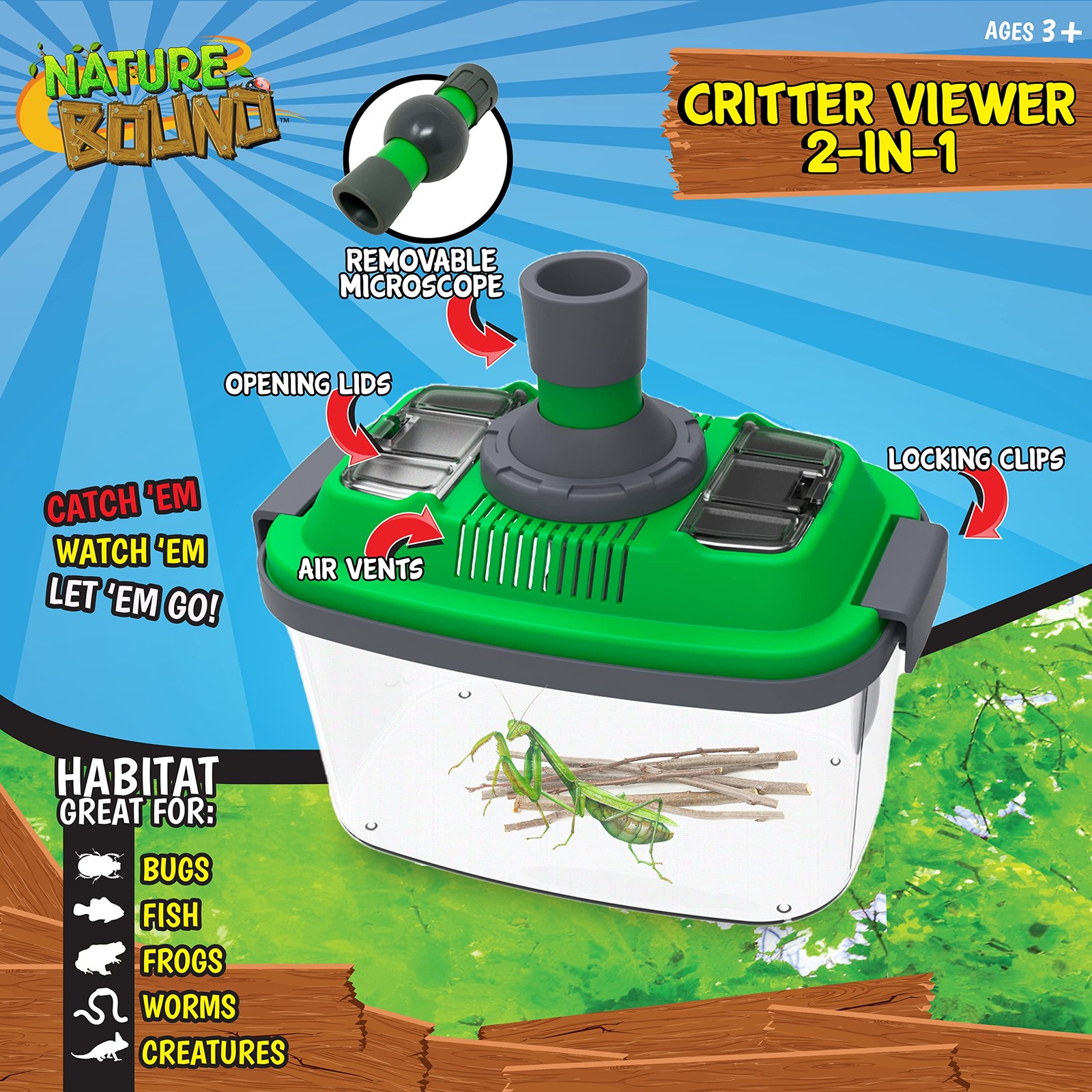 Nature Bound 2-in-1 Habitat with Microscope for Insects and Other Medium