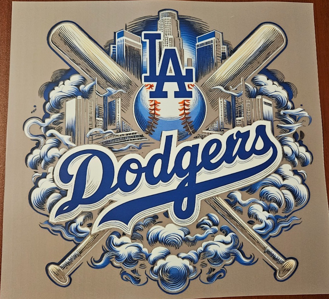 Los Angeles Dodgers Colorful 8" DTF Heat Transfer Iron On FREE Shipping (C1/3)