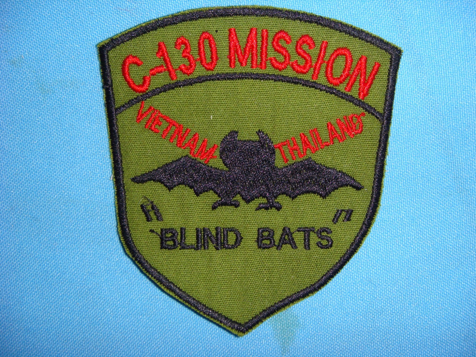 VIETNAM WAR PATCH, USAF C-130 MISSION BLIND BATS
