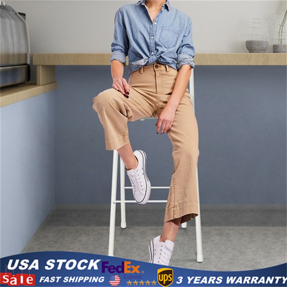 Portable Foldable High Seat Folding Chair 27.5" Bar Tall Stool with Back Support