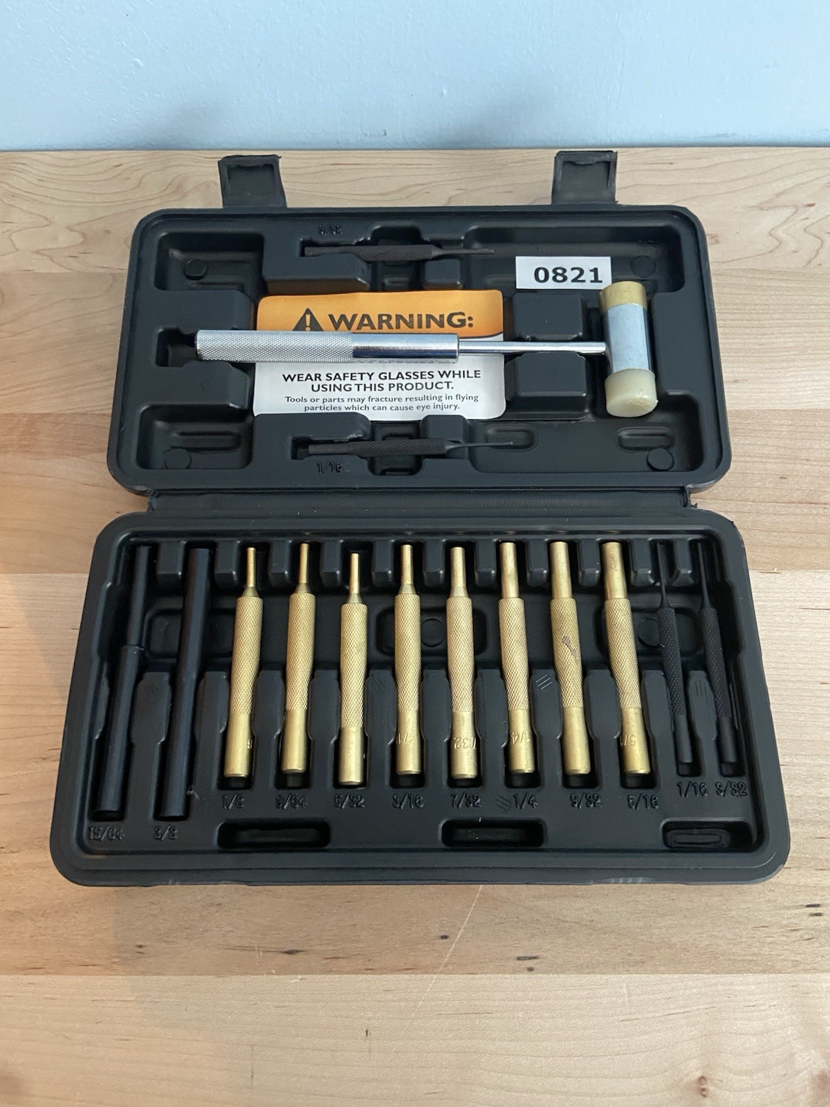 Wheeler Engineering 14pc Gunsmith Roll Pin Punch Set w/ Hammer & Case