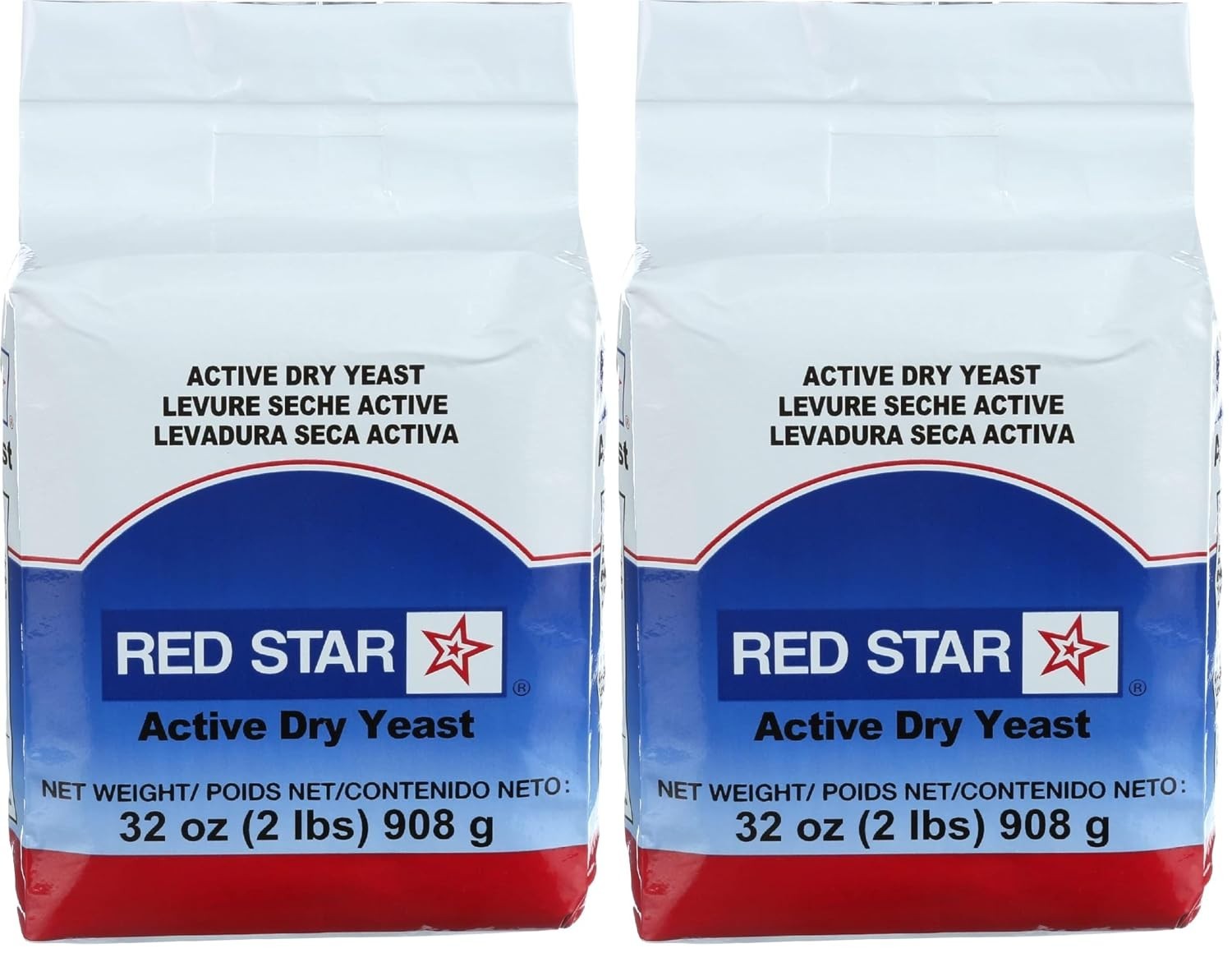 Active Dry Yeast 2 Pound Pouch - Pack of 2 for Baking Enthusiasts