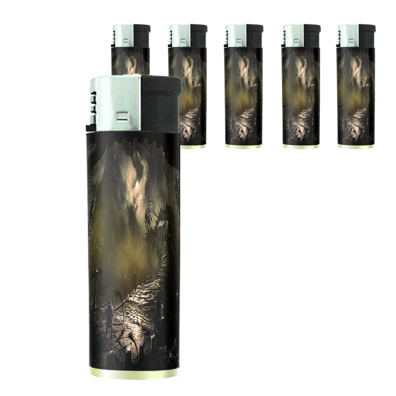 Scary Zombie D6 Set of 5 Electronic Refillable Butane