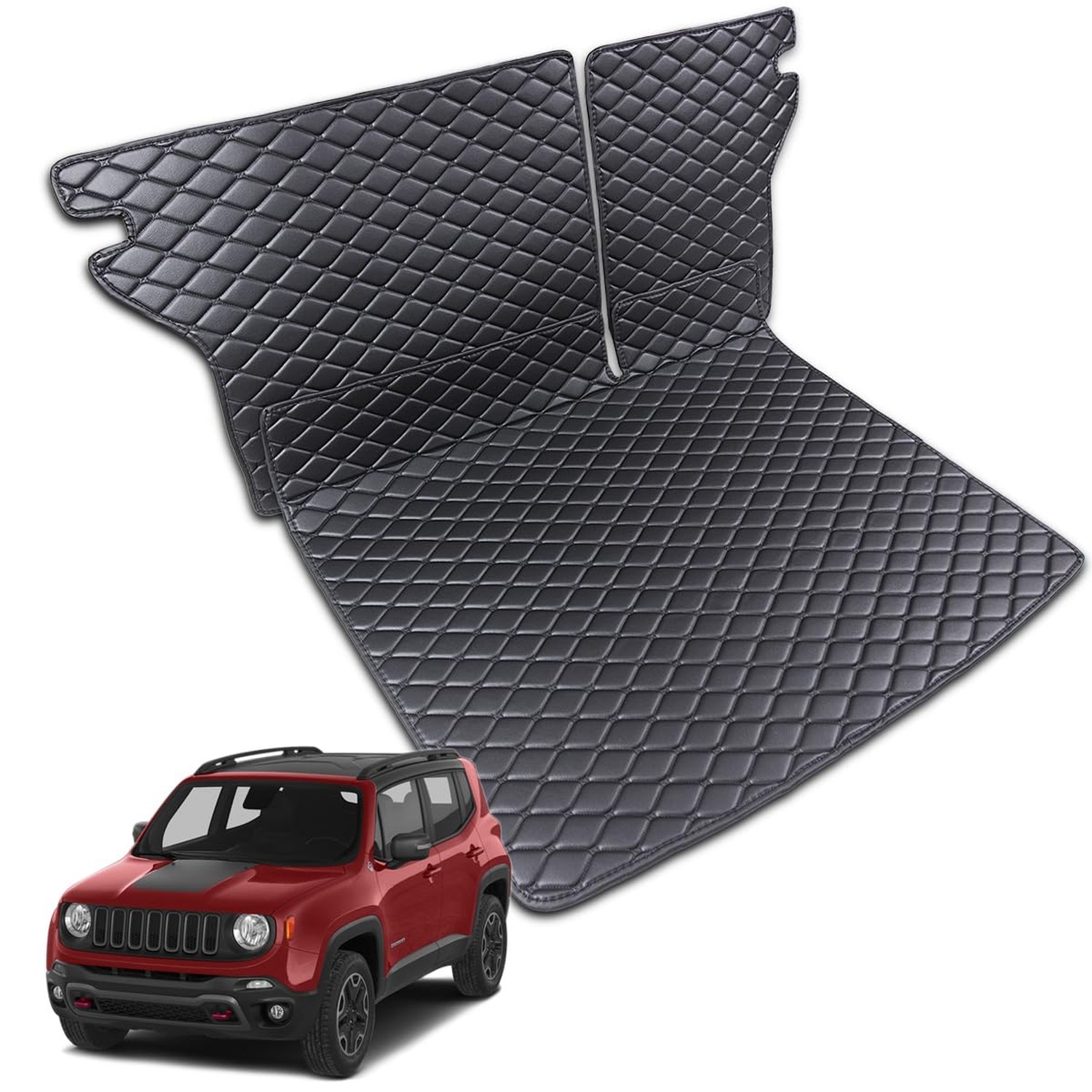 for 2016-2025 Jeep Renegade Trunk Mat and Rear Backrest Mat Cargo Liners All ...