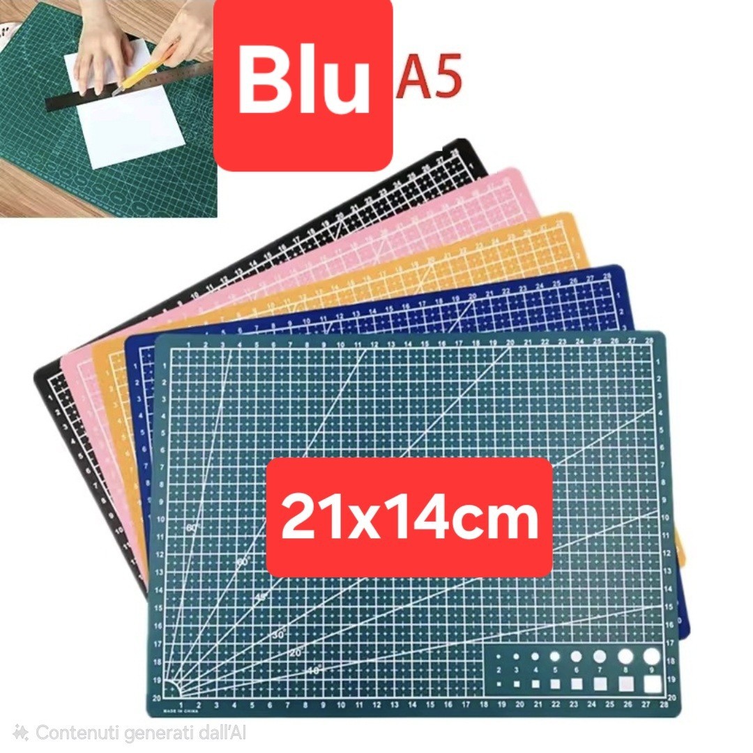 1 Small Mat A5 Blue Cut Work Precision Measure Pieces (Foreign Shipping