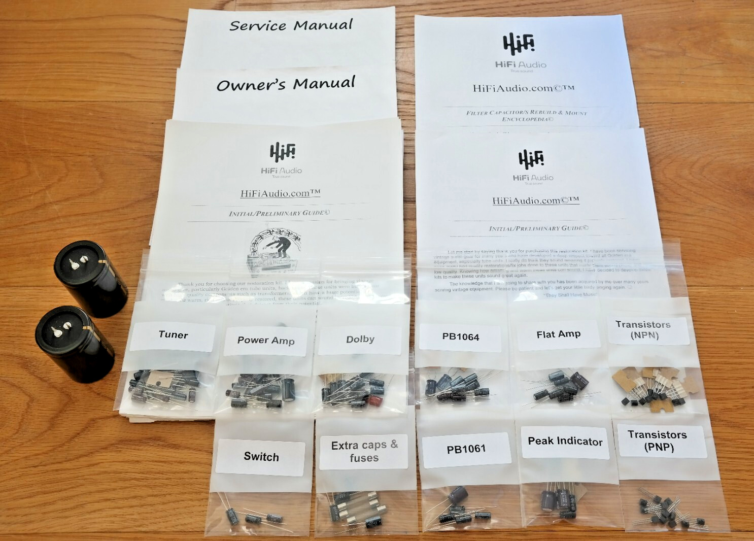 Luxman R-1050 receiver rebuild restoration Capacitor Kit repair rebuild upgrade